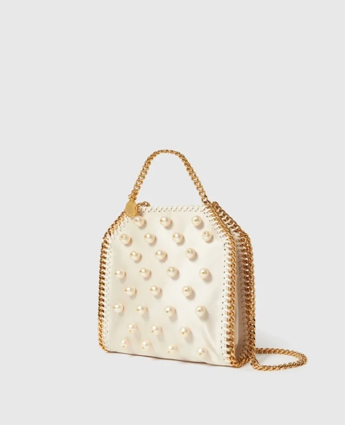 Falabella Vegan Pearl Tiny Tote Bag