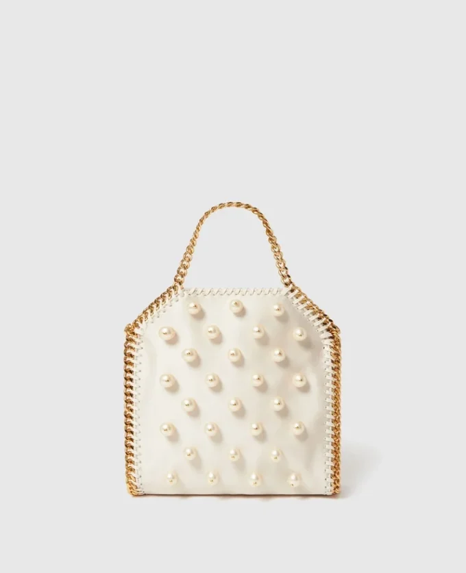 Falabella Vegan Pearl Tiny Tote Bag