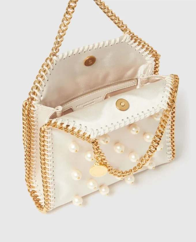 Falabella Vegan Pearl Tiny Tote Bag