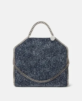 Falabella vikbar bouclé-toteväska