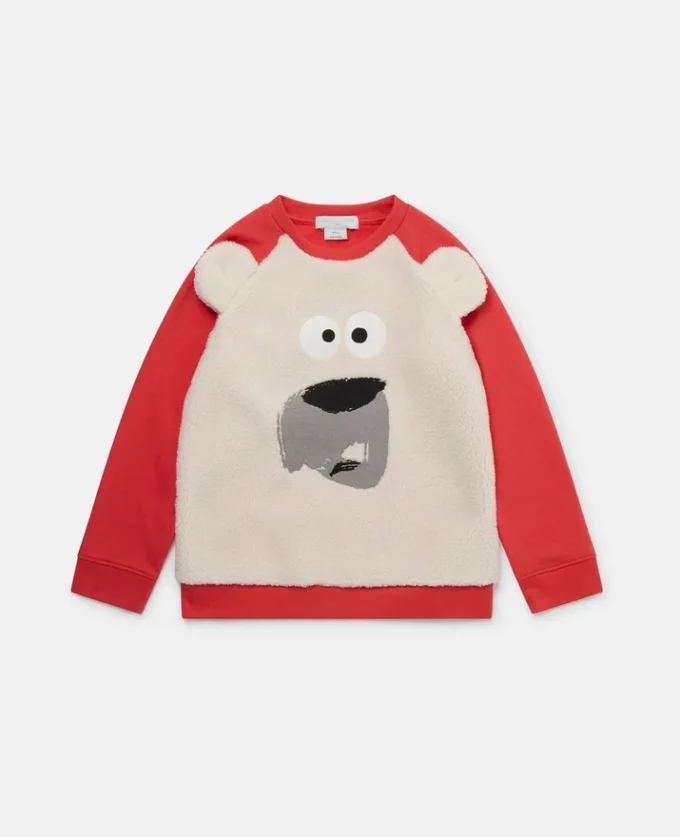 Fleece-tröja med isbjörnsmönster Fleece-tröja med isbjörnsmönster