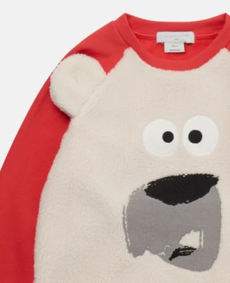 Fleece-tröja med isbjörnsmönster