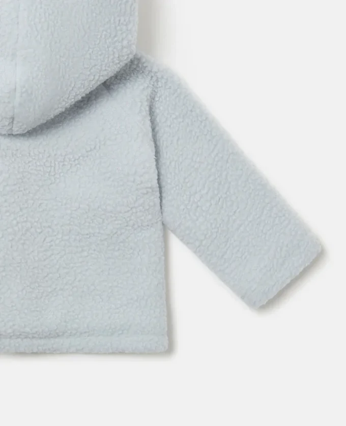 Fluffig teddyjacka med huva Fluffig teddyjacka med huva