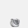 Frayme Crackled Silver axelväska