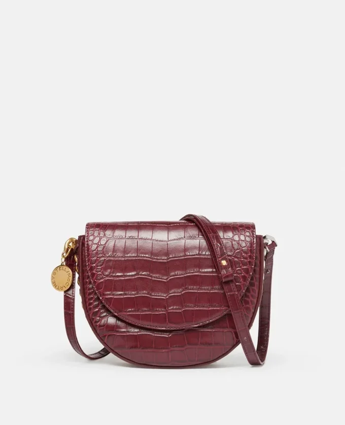 Frayme Croc-Effect Embossed Medium Flap Shoulder Bag Frayme Croc-Effect Embossed Medium Flap Shoulder Bag