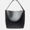 Frayme Croc-Effect Embossed Tote Bag
