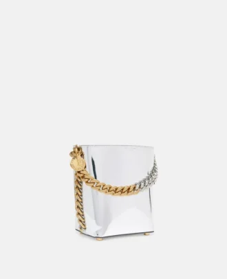 Frayme speglad kromfinish bucket bag