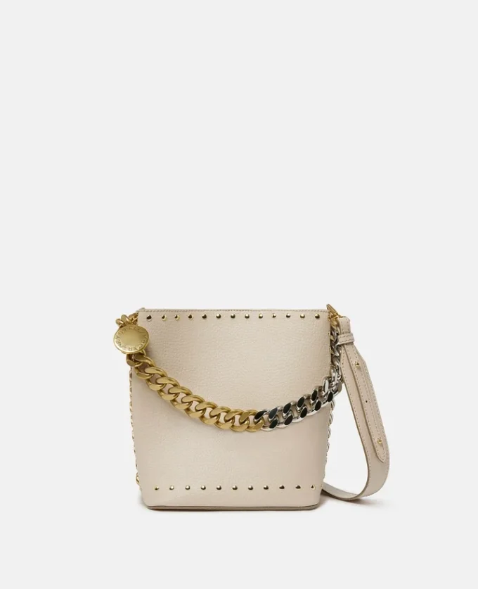 Frayme Studded Grainy Alter Mat Bucket Bag Frayme Studded Grainy Alter Mat Bucket Bag