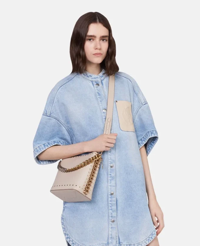 Frayme Studded Grainy Alter Mat Bucket Bag Frayme Studded Grainy Alter Mat Bucket Bag