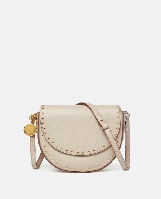 Frayme Studded Grainy Alter Mat Medium Flap Shoulder Bag Frayme Studded Grainy Alter Mat Medium Flap Shoulder Bag