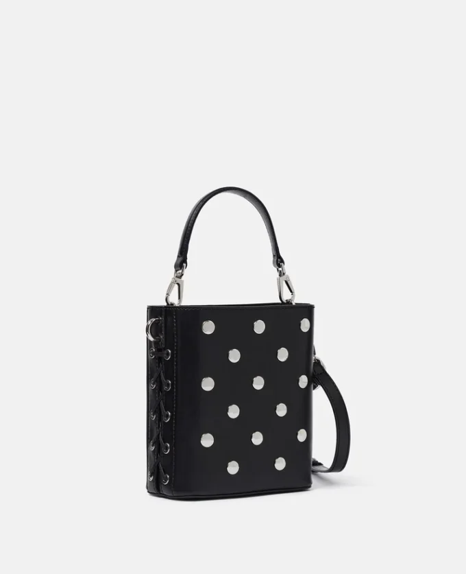 Frayme Studded Small Bucket Bag