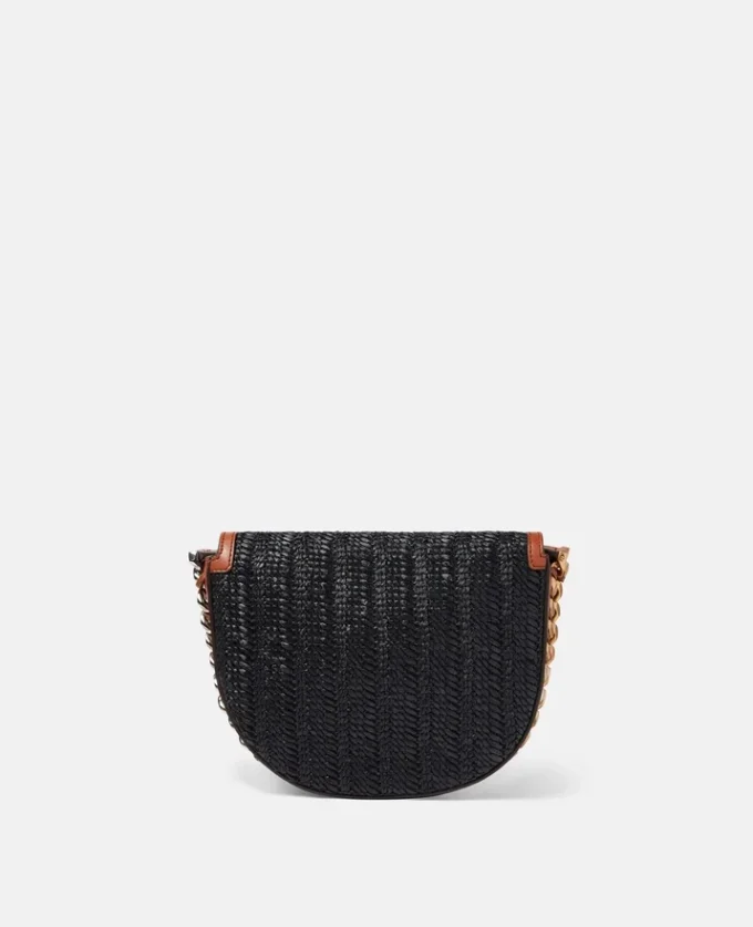 Frayme vävd raffia medium axelväska med lock Frayme vävd raffia medium axelväska med lock