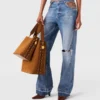Frayme Whipstitch Crossbody Tote Bag