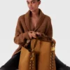 Frayme Whipstitch Crossbody Tote Bag