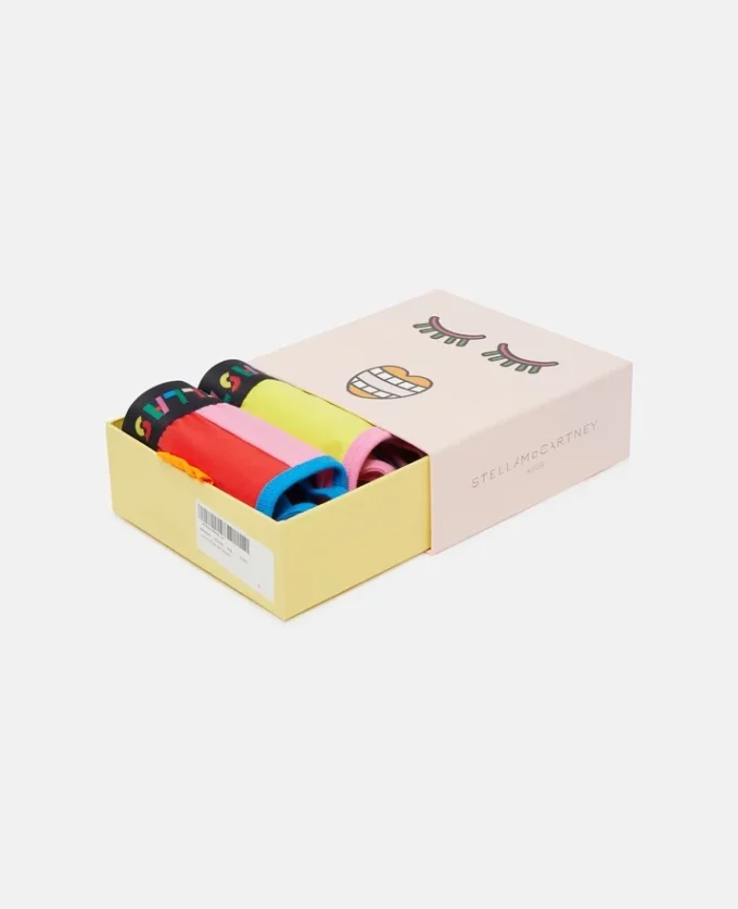 Färgblockerad bomulls-BH-set Färgblockerad bomulls-BH-set