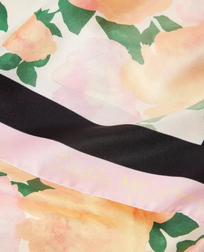 Fyrkantig scarf med piontryck