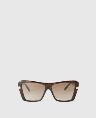 Fyrkantiga solglasögon i cat-eye-stil
