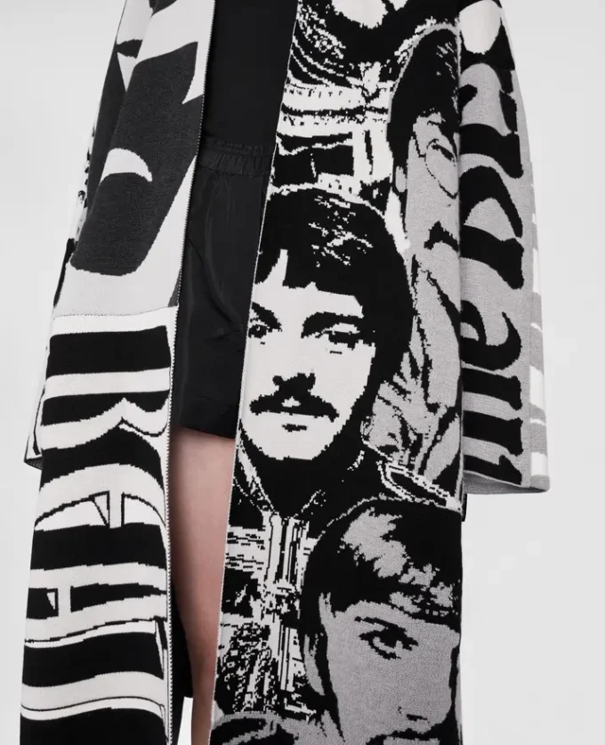 Get Back Paneled Knit Coat