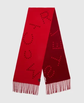 Halsduk med logotyp och fransar