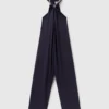 Halterneck-overall i satin med kulkedja Halterneck-overall i satin med kulkedja
