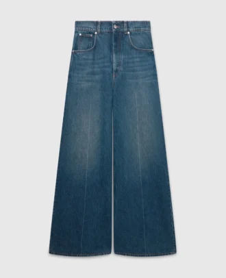 Högmidjade jeans med raka ben