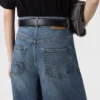 Högmidjade jeans med raka ben