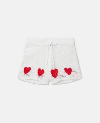 Hjärtformade virkade shorts