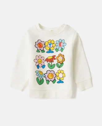 Huvtröja med blommönster