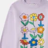 Huvtröja med blommönster