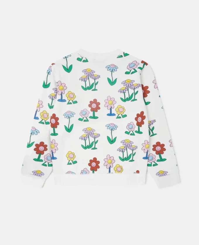 Huvtröja med blommönster