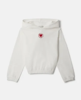 Huvtröja med broderat hjärta
