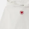 Huvtröja med broderat hjärta