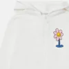 Huvtröja med dragkedja och blommig grafik Huvtröja med dragkedja och blommig grafik