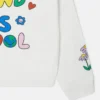 Huvtröja med dragkedja och blommig grafik Huvtröja med dragkedja och blommig grafik
