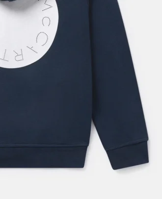 Huvtröja med dragkedja och logotyp