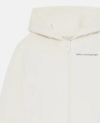 Huvtröja med hel dragkedja och logotyp