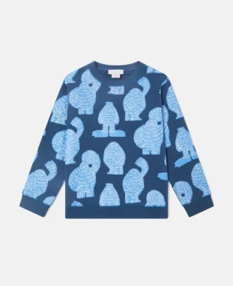 Huvtröja med monsterprint