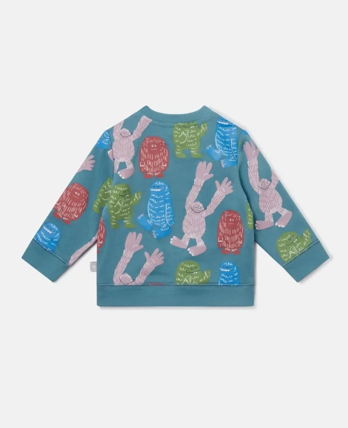 Huvtröja med monsterprint