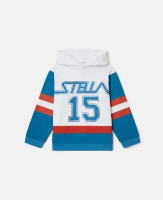 Huvtröja med varsity-logotryck