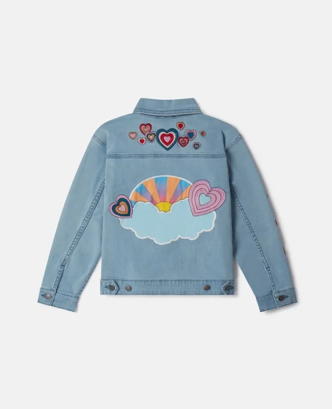 I Love You-broderad jeansjacka I Love You-broderad jeansjacka