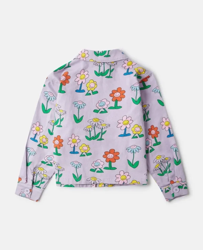 Jacka med blommönster och krage Jacka med blommönster och krage
