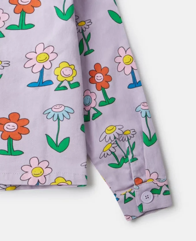 Jacka med blommönster och krage Jacka med blommönster och krage