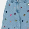 Jeans med broderade juveler Jeans med broderade juveler