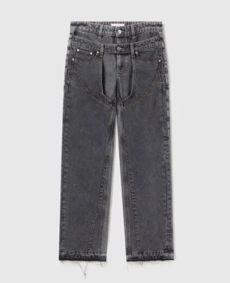 Jeans med dubbel midjeband