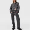 Denimjacka med tonade paneler Denimjacka med tonade paneler