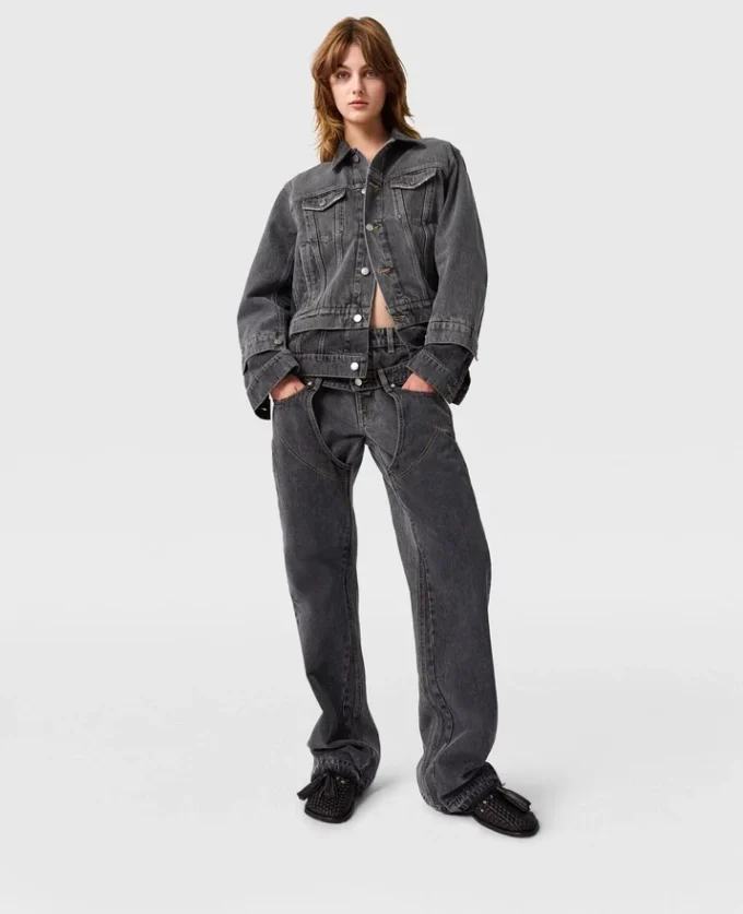 Denimjacka med tonade paneler Denimjacka med tonade paneler
