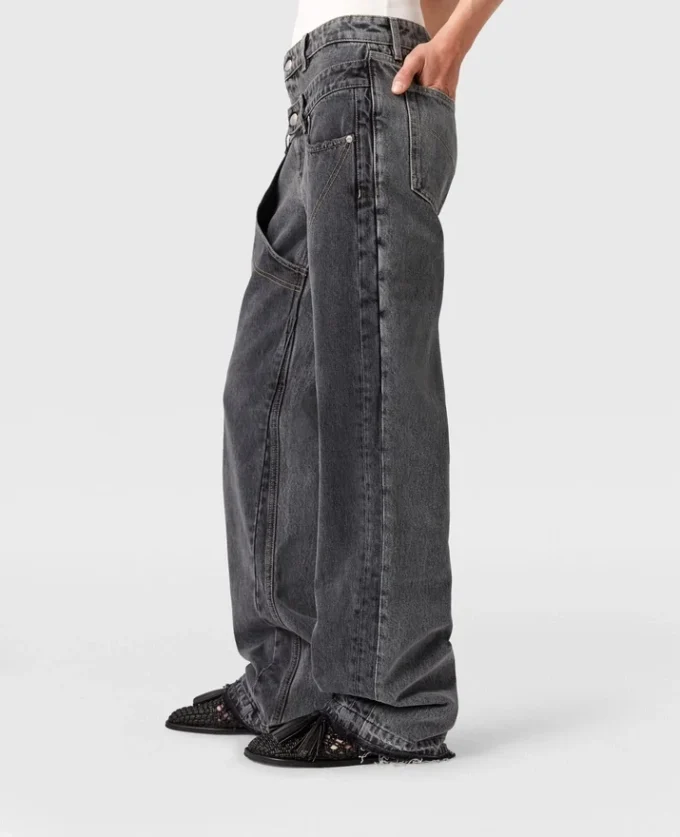 Jeans med dubbel midjeband Jeans med dubbel midjeband