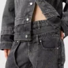 Jeans med dubbel midjeband Jeans med dubbel midjeband