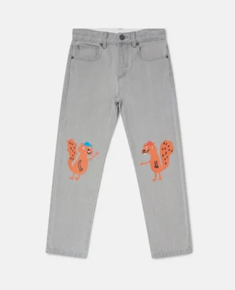 Jeans med ekorrmotiv