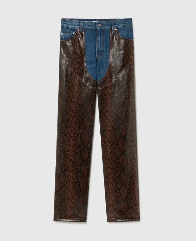 Jeans med ormpanel Jeans med ormpanel